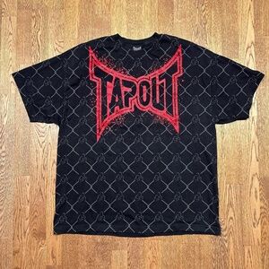 Vintage Y2K Tapout BJJ Brazilian Jiu Jitsu RNC MMA Chainlink T Shirt Mens 2XL